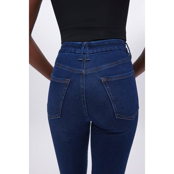 Good American Always Fits Good Waist Skinny Jeans Dark Wash Size 6-12 Stretch - Picture 4 of 10